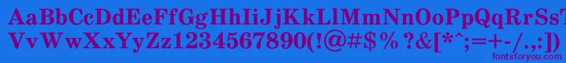 Schdlbd Font – Purple Fonts on Blue Background