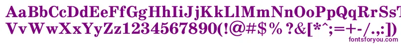 Schdlbd-fontti – violetit fontit valkoisella taustalla