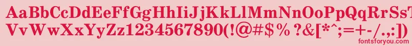 Schdlbd Font – Red Fonts on Pink Background