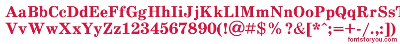 フォントSchdlbd – 白い背景に赤い文字