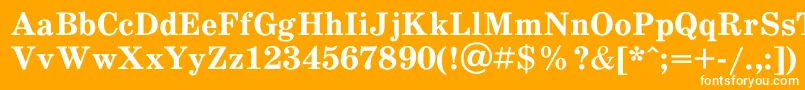 Schdlbd-fontti – valkoiset fontit oranssilla taustalla
