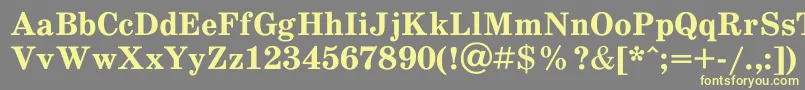 Шрифт Schdlbd – жёлтые шрифты на сером фоне