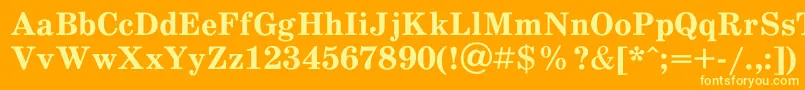 Schdlbd Font – Yellow Fonts on Orange Background