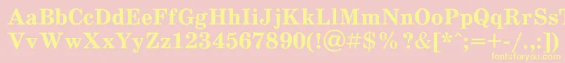 Schdlbd Font – Yellow Fonts on Pink Background