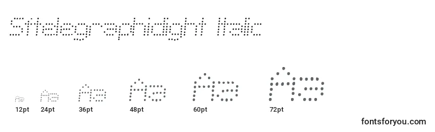 Размеры шрифта Sftelegraphiclight Italic