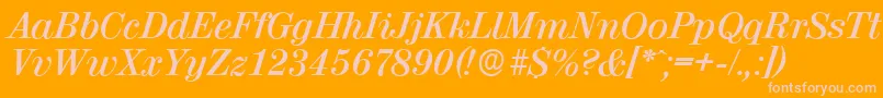 ValenciaserialBolditalic Font – Pink Fonts on Orange Background