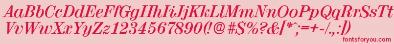 fuente ValenciaserialBolditalic – Fuentes Rojas Sobre Fondo Rosa