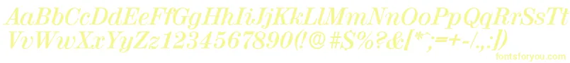 ValenciaserialBolditalic Font – Yellow Fonts on White Background