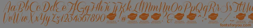 DemoConeriascript Font – Brown Fonts on Gray Background