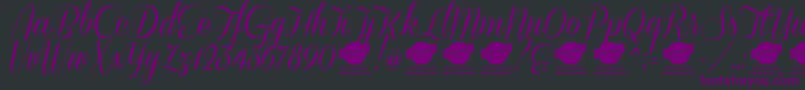 DemoConeriascript Font – Purple Fonts on Black Background