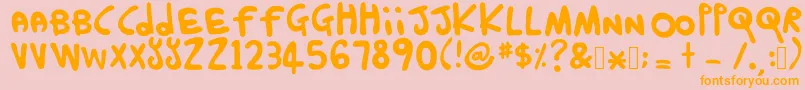 HaruBiru Font – Orange Fonts on Pink Background