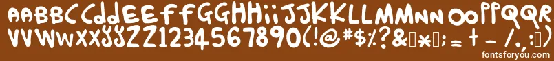 HaruBiru Font – White Fonts on Brown Background