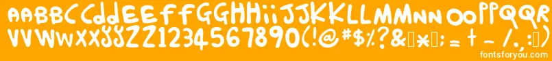 HaruBiru Font – White Fonts on Orange Background