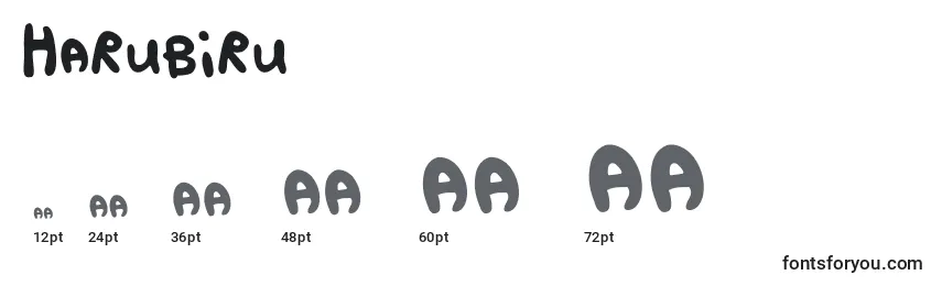 HaruBiru Font Sizes