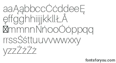 AileronThin font – polish Fonts