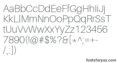 AileronThin font – monospace Fonts