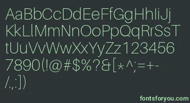 AileronThin font – Green Fonts On Black Background