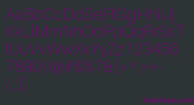 AileronThin font – Purple Fonts On Black Background