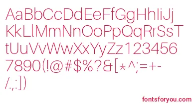 AileronThin font – Red Fonts