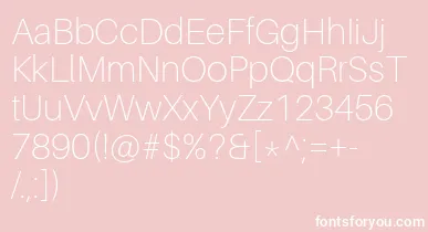 AileronThin font – White Fonts On Pink Background