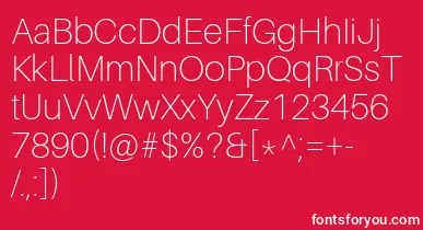 AileronThin font – White Fonts On Red Background
