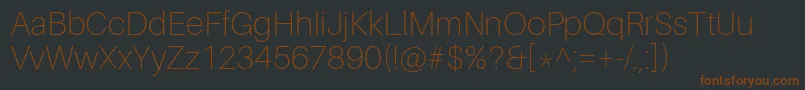 Шрифт AileronThin – коричневые шрифты на чёрном фоне