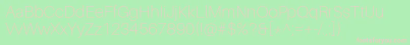 AileronThin Font – Pink Fonts on Green Background