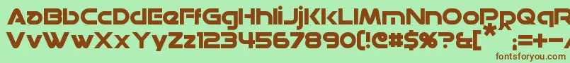 Datacron Font – Brown Fonts on Green Background