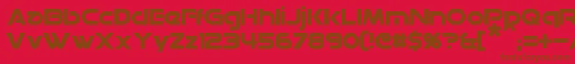 Datacron Font – Brown Fonts on Red Background