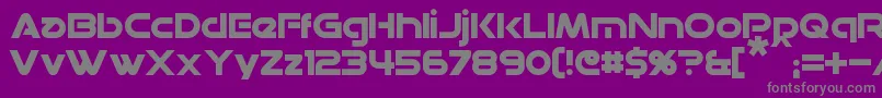 Datacron Font – Gray Fonts on Purple Background