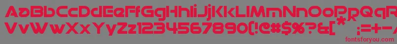 Datacron Font – Red Fonts on Gray Background