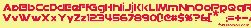 Datacron Font – Red Fonts on Yellow Background