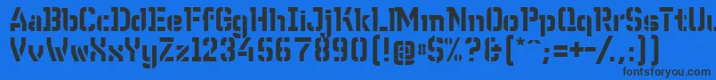 Шрифт WcWunderbachBtaDemibold – чёрные шрифты на синем фоне