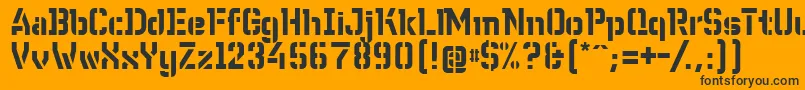 Шрифт WcWunderbachBtaDemibold – чёрные шрифты на оранжевом фоне