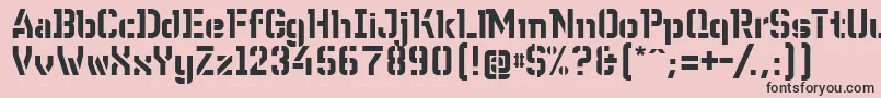 Шрифт WcWunderbachBtaDemibold – чёрные шрифты на розовом фоне