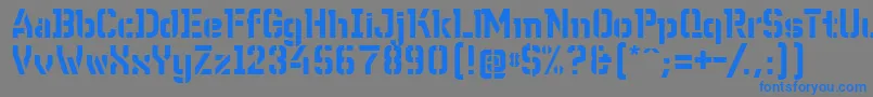 フォントWcWunderbachBtaDemibold – 灰色の背景に青い文字