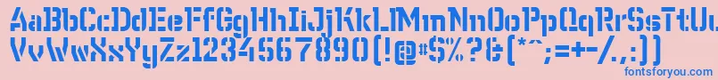 フォントWcWunderbachBtaDemibold – ピンクの背景に青い文字