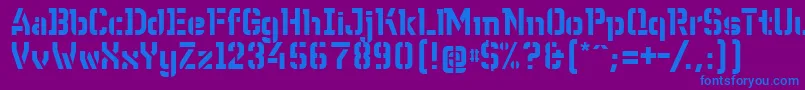 フォントWcWunderbachBtaDemibold – 紫色の背景に青い文字