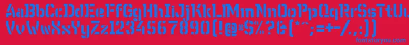フォントWcWunderbachBtaDemibold – 赤い背景に青い文字