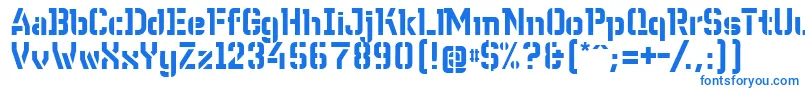フォントWcWunderbachBtaDemibold – 白い背景に青い文字