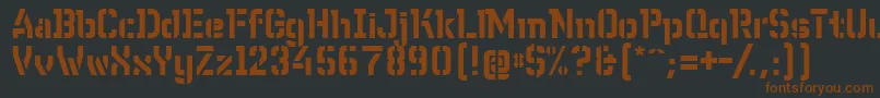 WcWunderbachBtaDemibold-fontti – ruskeat fontit mustalla taustalla