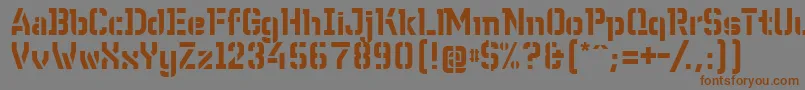 WcWunderbachBtaDemibold-fontti – ruskeat fontit harmaalla taustalla