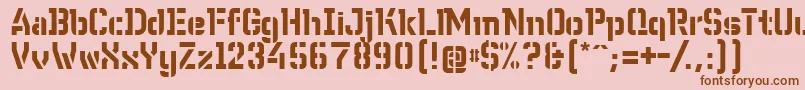 WcWunderbachBtaDemibold-fontti – ruskeat fontit vaaleanpunaisella taustalla