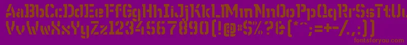 WcWunderbachBtaDemibold-Schriftart – Braune Schriften auf violettem Hintergrund