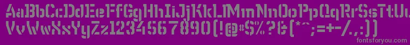 WcWunderbachBtaDemibold-fontti – harmaat kirjasimet violetilla taustalla