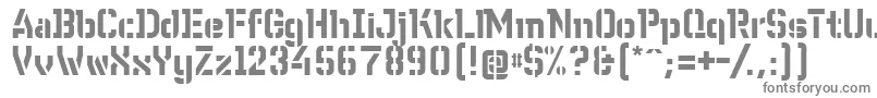 フォントWcWunderbachBtaDemibold – 白い背景に灰色の文字