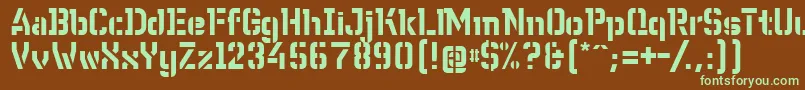 WcWunderbachBtaDemibold-fontti – vihreät fontit ruskealla taustalla
