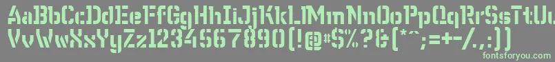 Шрифт WcWunderbachBtaDemibold – зелёные шрифты на сером фоне