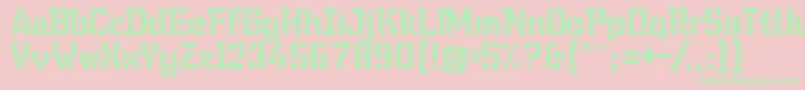 WcWunderbachBtaDemibold Font – Green Fonts on Pink Background