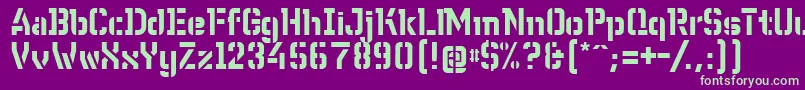 Шрифт WcWunderbachBtaDemibold – зелёные шрифты на фиолетовом фоне